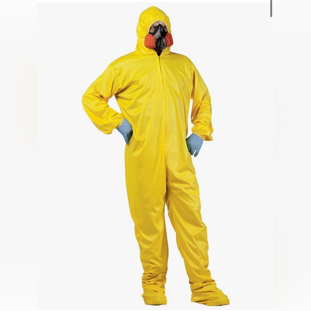 Mens adult costume Hazmat Suit with mask
One size